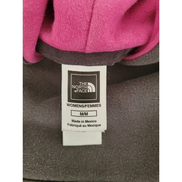 The North Face Women Gray W/ Pink Logo Pullover Hoodie Size Medium - Picture 4 of 5